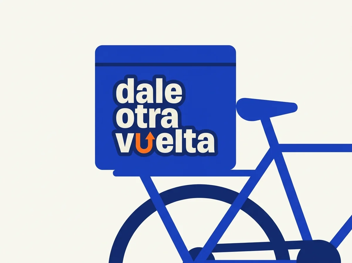 The moto box with the dale otra vuelta sticker